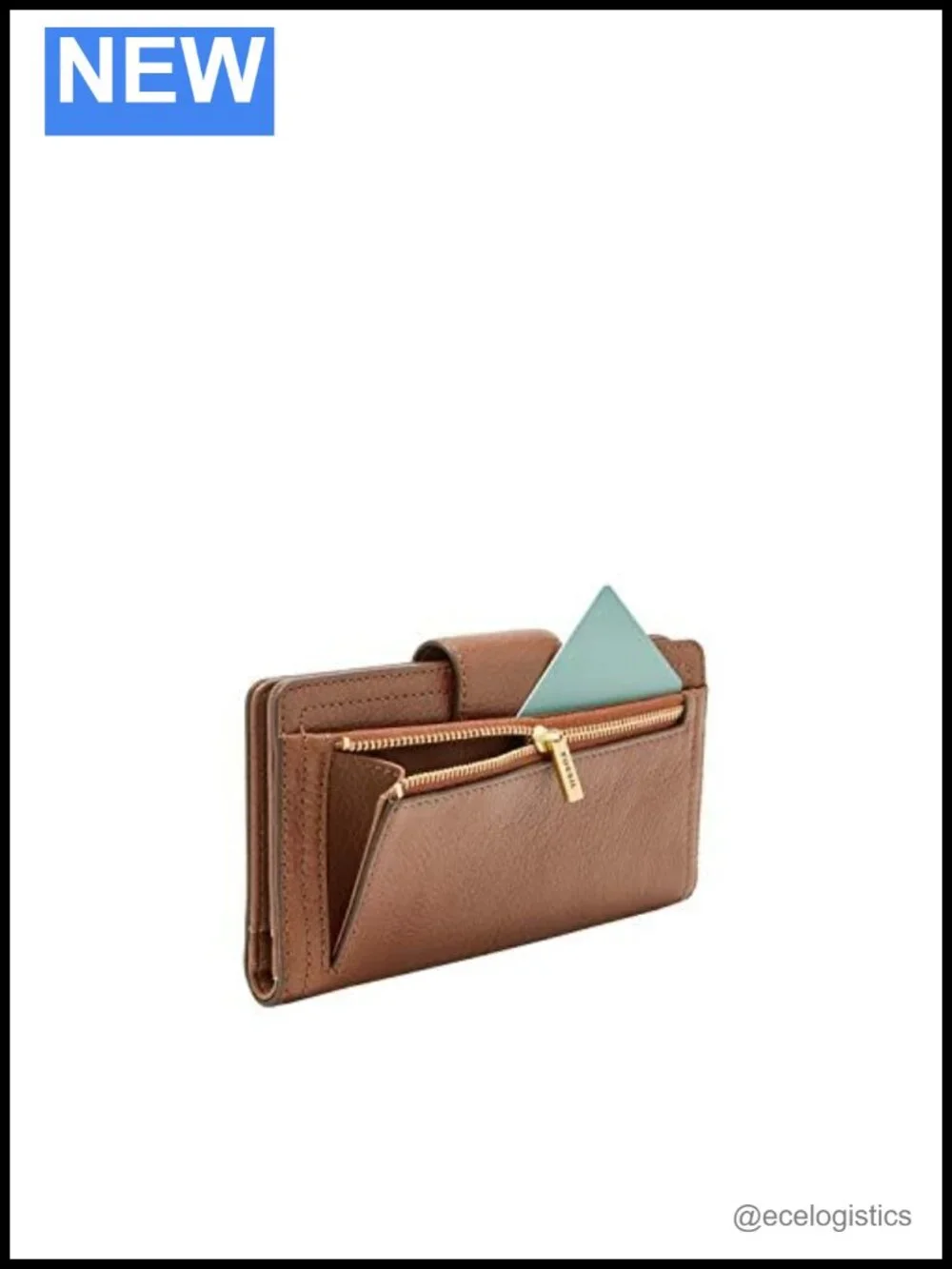 Fossil Women's Logan Leather Wallet RFID Blocking Tab Clutch